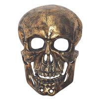 Stenska Dekoracija Skull - zlate barve, Design, kovina (30/41/15,5cm) - Livetastic