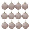 Christbaumkugel-Set Altrosa, 12-teilig - Altrosa, Glas/Textil (8cm) - Modern Living