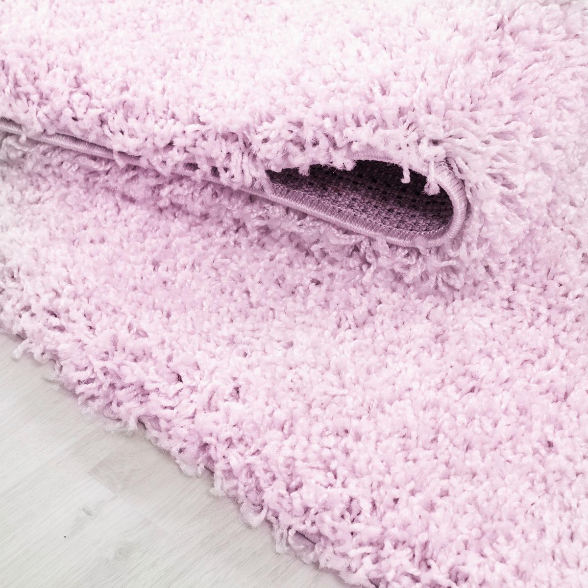 Hochflorteppich Life Pink Ø ca. 80cm - Pink, Trend, Textil (80cm)