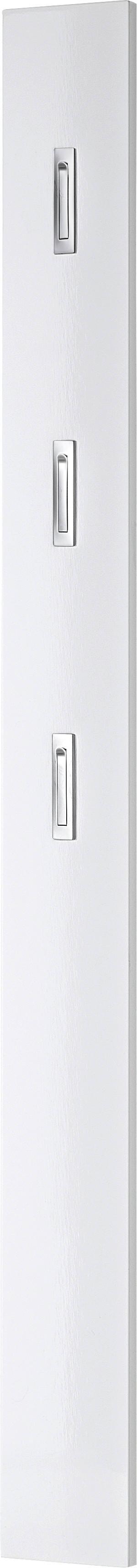 Garderobenpaneel in Weiss Hochglanz - Weiss Hochglanz, Modern, Holzwerkstoff (15/170/3cm) - Mömax