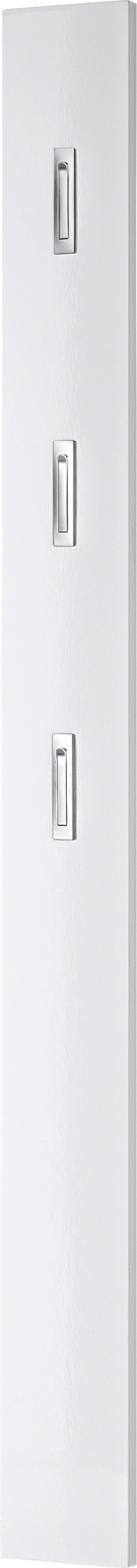 Garderobenpaneel in Weiss Hochglanz - Weiss Hochglanz, Modern, Holzwerkstoff (15/170/3cm) - Mömax