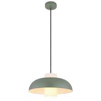 HÄNGELEUCHTE 15755G - Weiss/Grün, Trend, Glas/Textil (38/120cm) - Globo