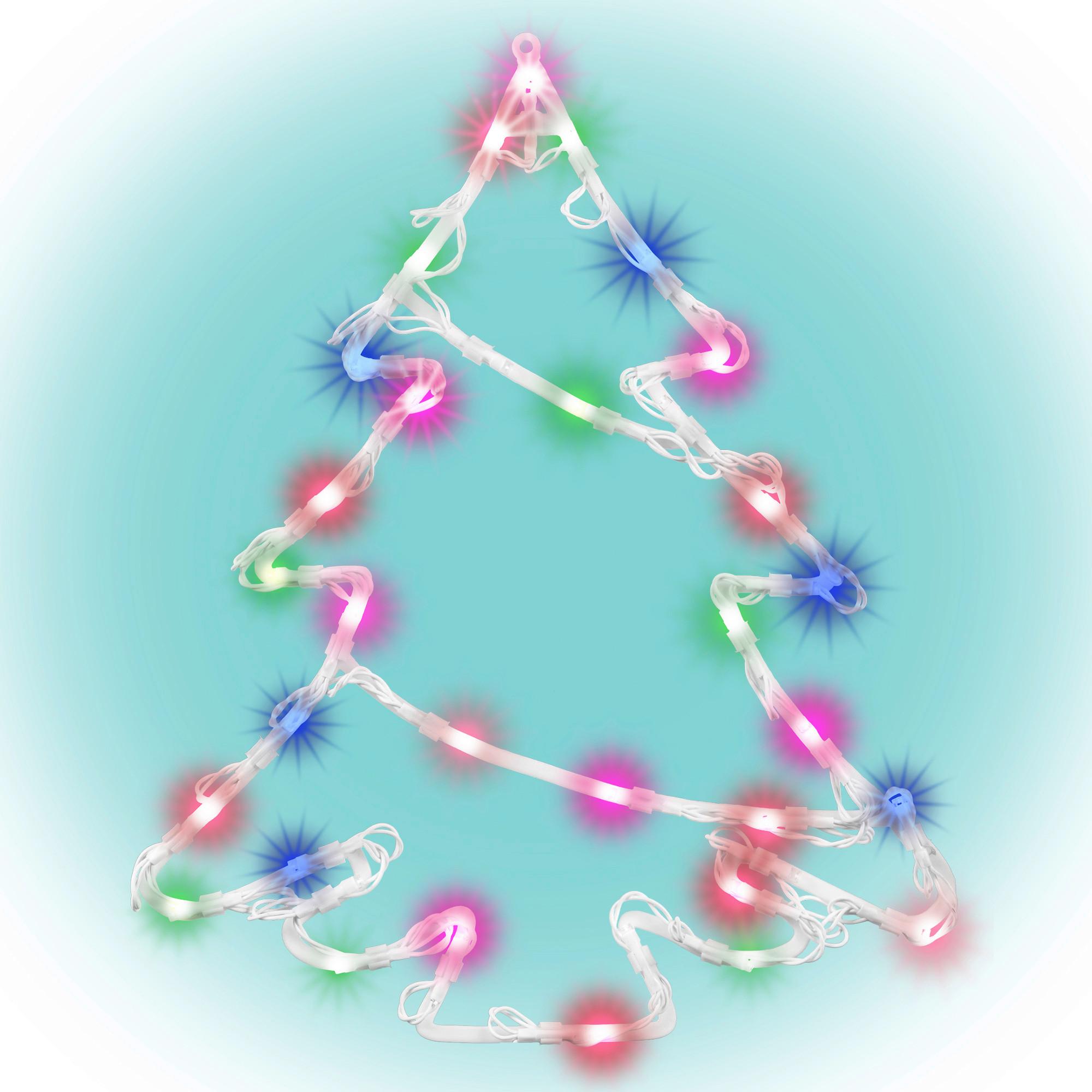 LED Karácsonyi Ablakdísz Tree Kid 502 B/m - többszínű, Basics, műanyag/fém (28/33cm)