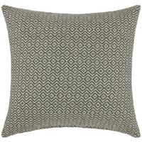 Zierkissen Dobby Raute in Grün/Weiß ca. 45x45cm - Weiß/Grün, Textil (45/45cm) - Premium Living