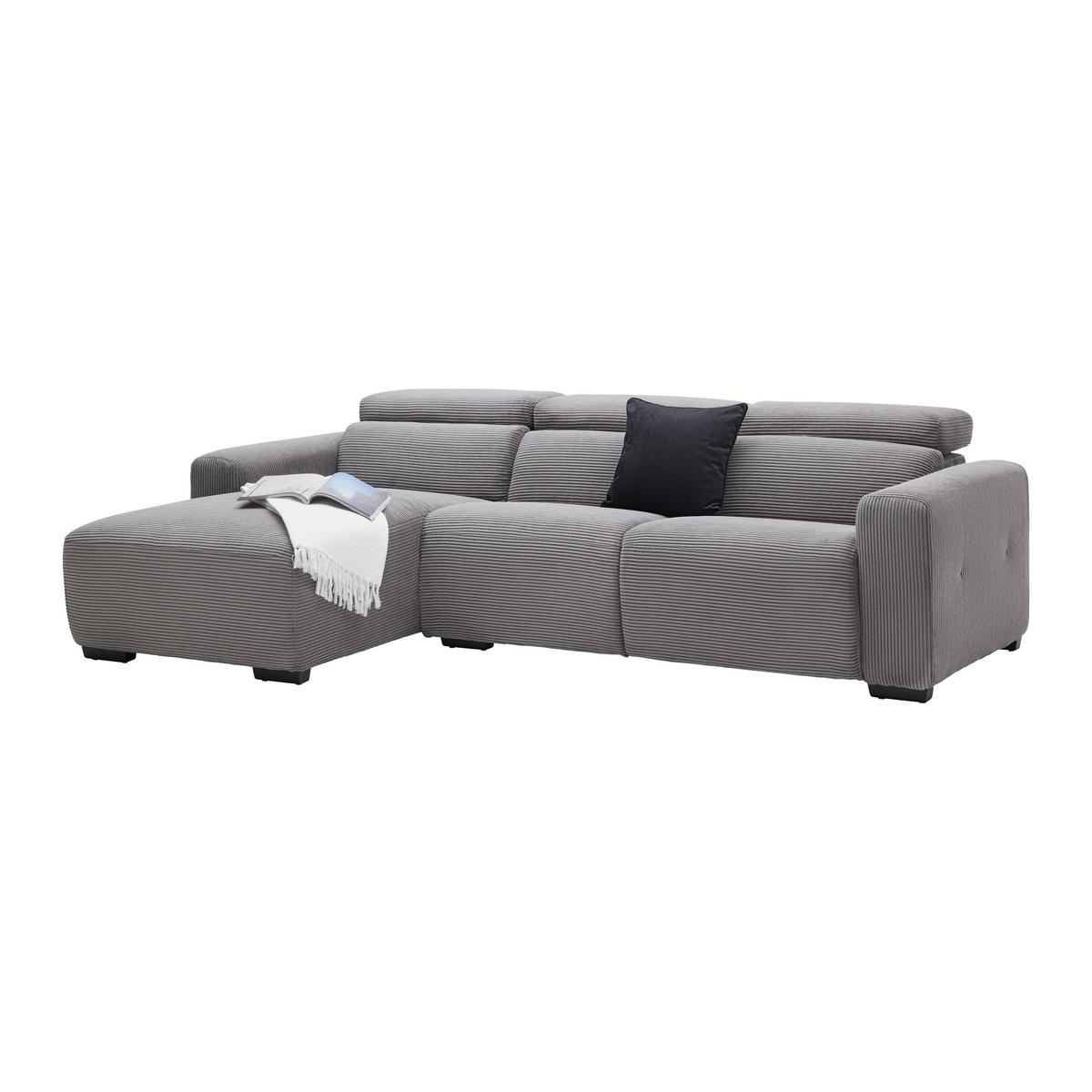 Sedežna Garnitura Bondico 272, Antracit - črna/antracit, Moderno, kovina/tekstil (272/75-92/101 / 170cm) - Mömax