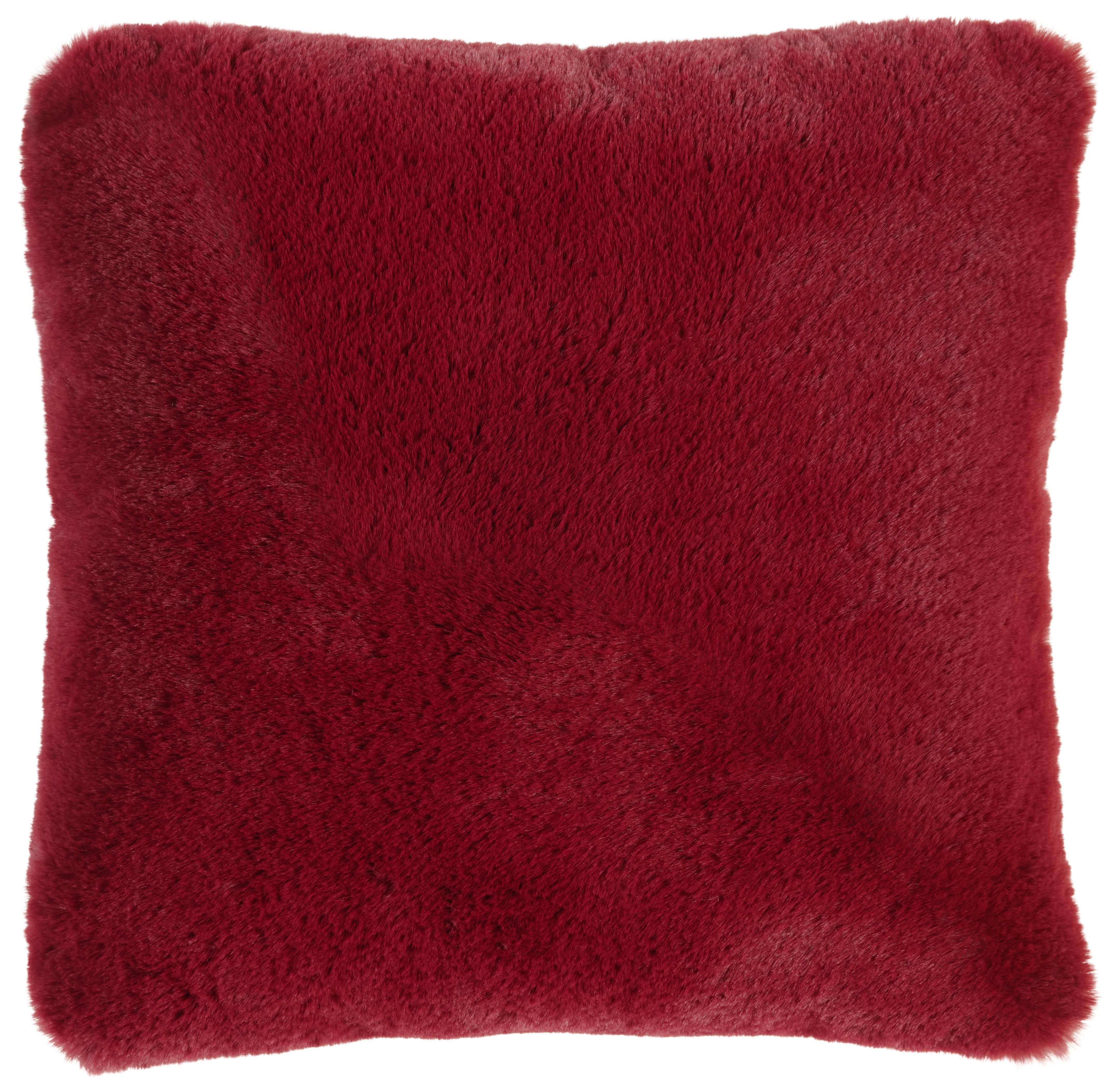 Krznena Blazina Liz - vinsko rdeča, Moderno, tekstil - Premium Living