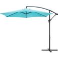 Ampelschirm Gap in Blau - Blau/Anthrazit, MODERN, Kunststoff/Metall (300/245cm) - MÖMAX modern living