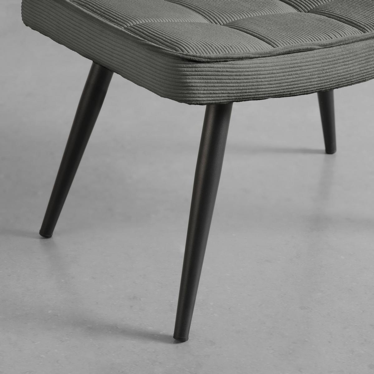 Hocker Gunvor Grau - Schwarz/Grau, Modern, Holz/Textil (59,5/39/40cm) - Mömax