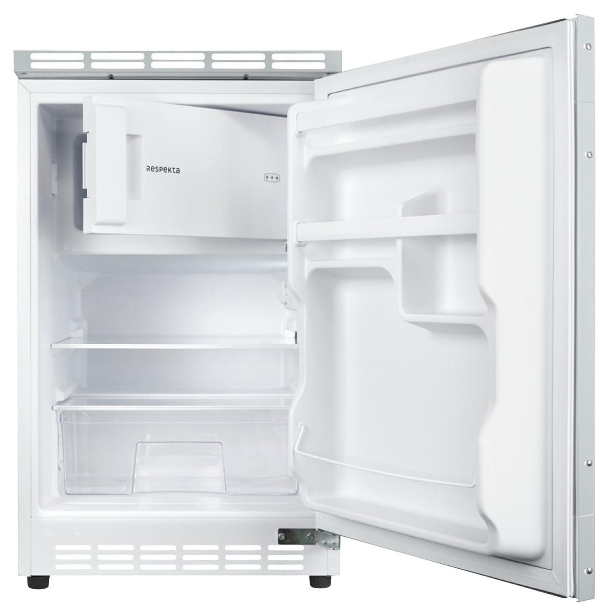 Miniküche Economy m. Geräten B: ca. 150cm Weiß/Eichefarben - Eichefarben/Weiß, Basics, Holzwerkstoff (150cm) - Respekta