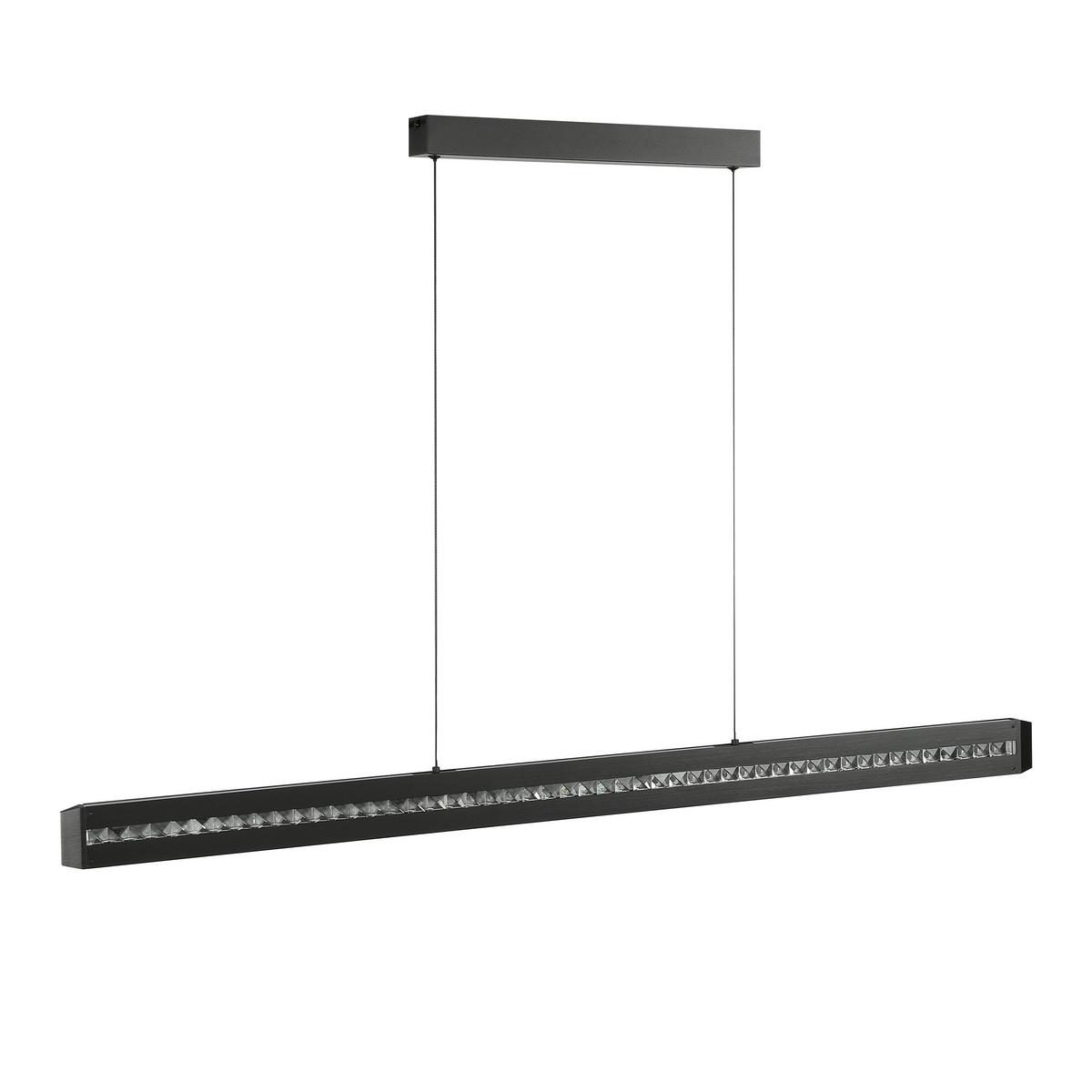 LAMPA WISZĄCA LED G51450/06 BANDA - czarny, Design, metal/szkło (115/6,5/150cm) - Brilliant