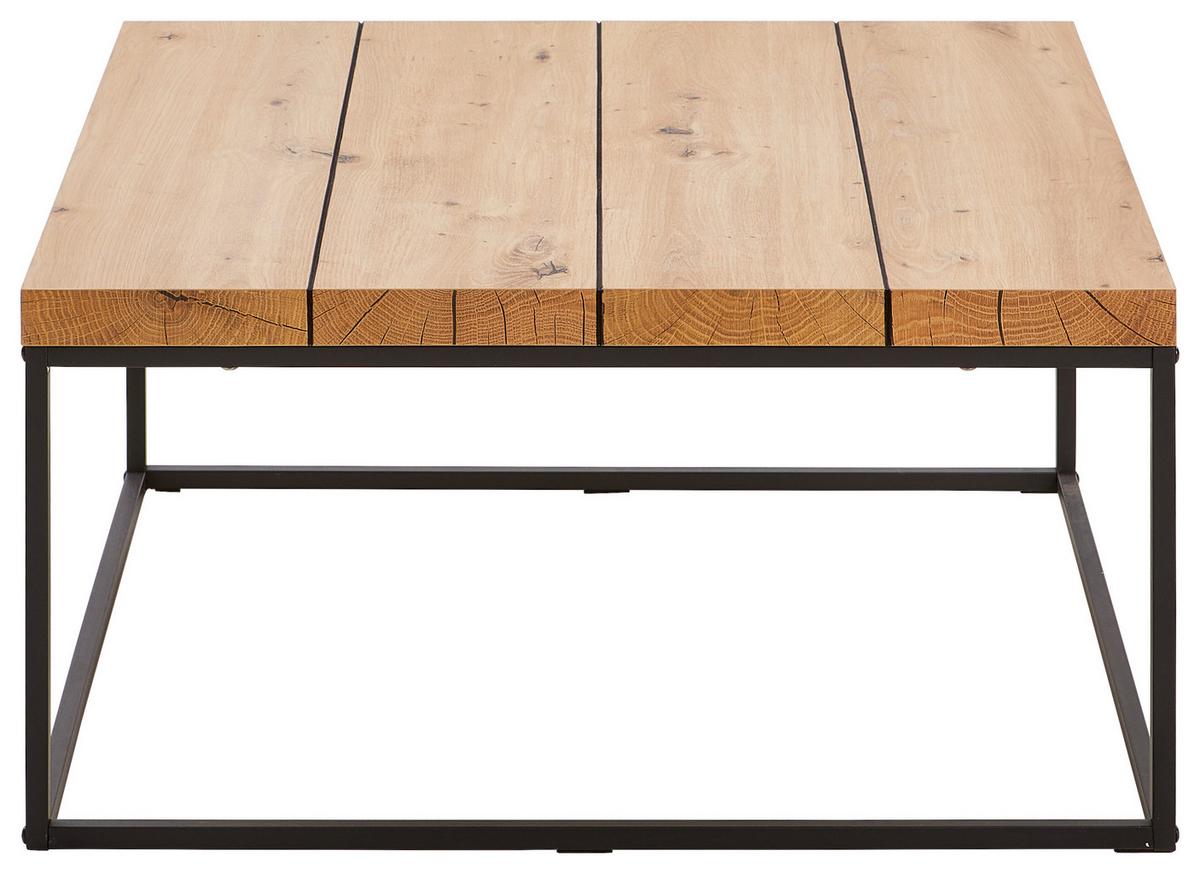 STOLIK KAWOWY BDCT902 - kolor dębowy/czarny, Design, materiał drewnopochodny/metal (80/40/80cm) - P & B