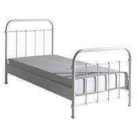 Kinder-/Juniorbett New York ca. 90x200 cm Weiß - Weiß, ROMANTIK / LANDHAUS, Holzwerkstoff/Metall (90/200cm) - Vipack