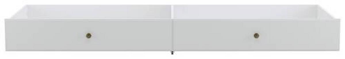 Posteljni Predal Clemence, Bela, 200 Cm - bela, Basics, leseni material (200/22/62cm) - MID.YOU