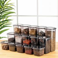 ZESTAW POJEMNIKÓW KUCHENNYCH 3808006701 - antracytowy/przezroczysty, Basics, tworzywo sztuczne (10/10/9,5cm) - P & B