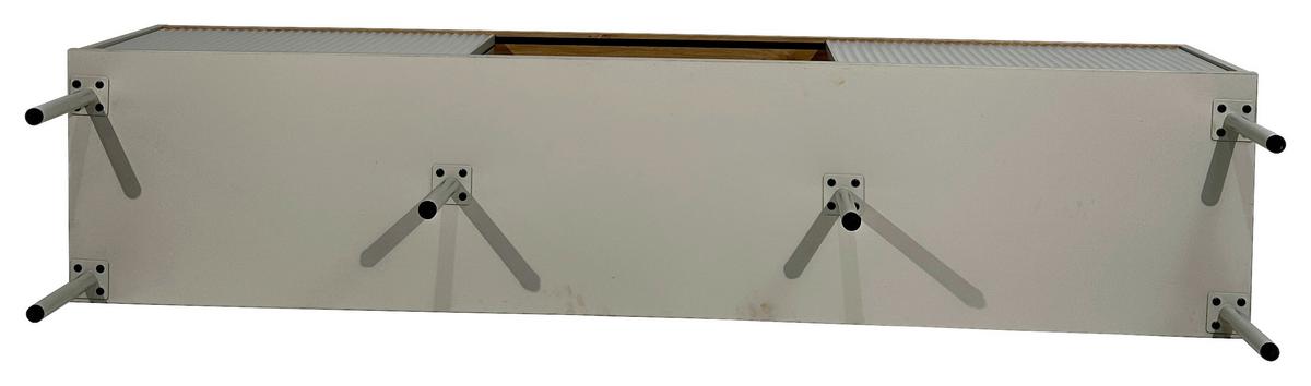 KOMODA NISKA SNOW - kolor dębowy/jasnoszary, Design, materiał drewnopochodny/metal (180/54/40cm) - Milino