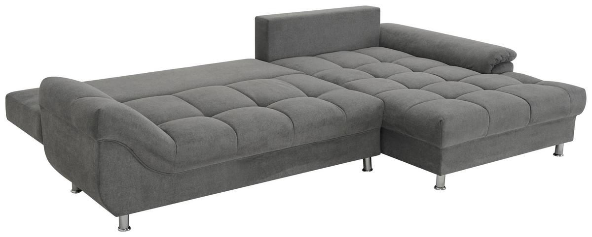 Sarokkanapé Erice - sötétszürke, Design, textil (312/198cm) - Livetastic