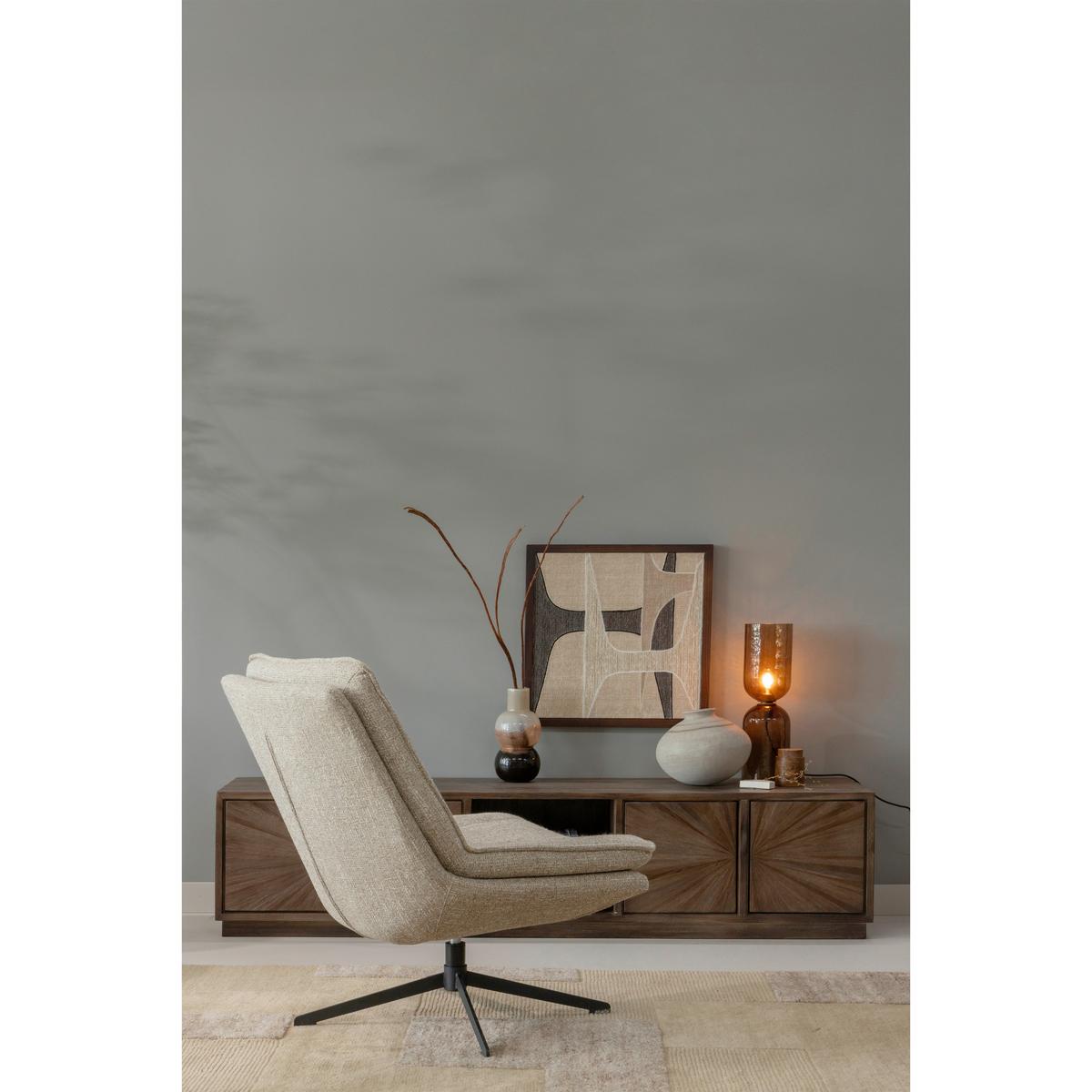 LOWBOARD Sun Braun B: 200cm - Braun, Design, Holz (200/45/44cm) - Livetastic