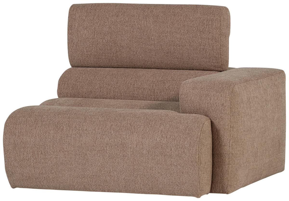SOFAELEMENT Novi Taupe B: 113cm - Taupe, Design, Kunststoff/Textil (113/86/109cm) - Livetastic