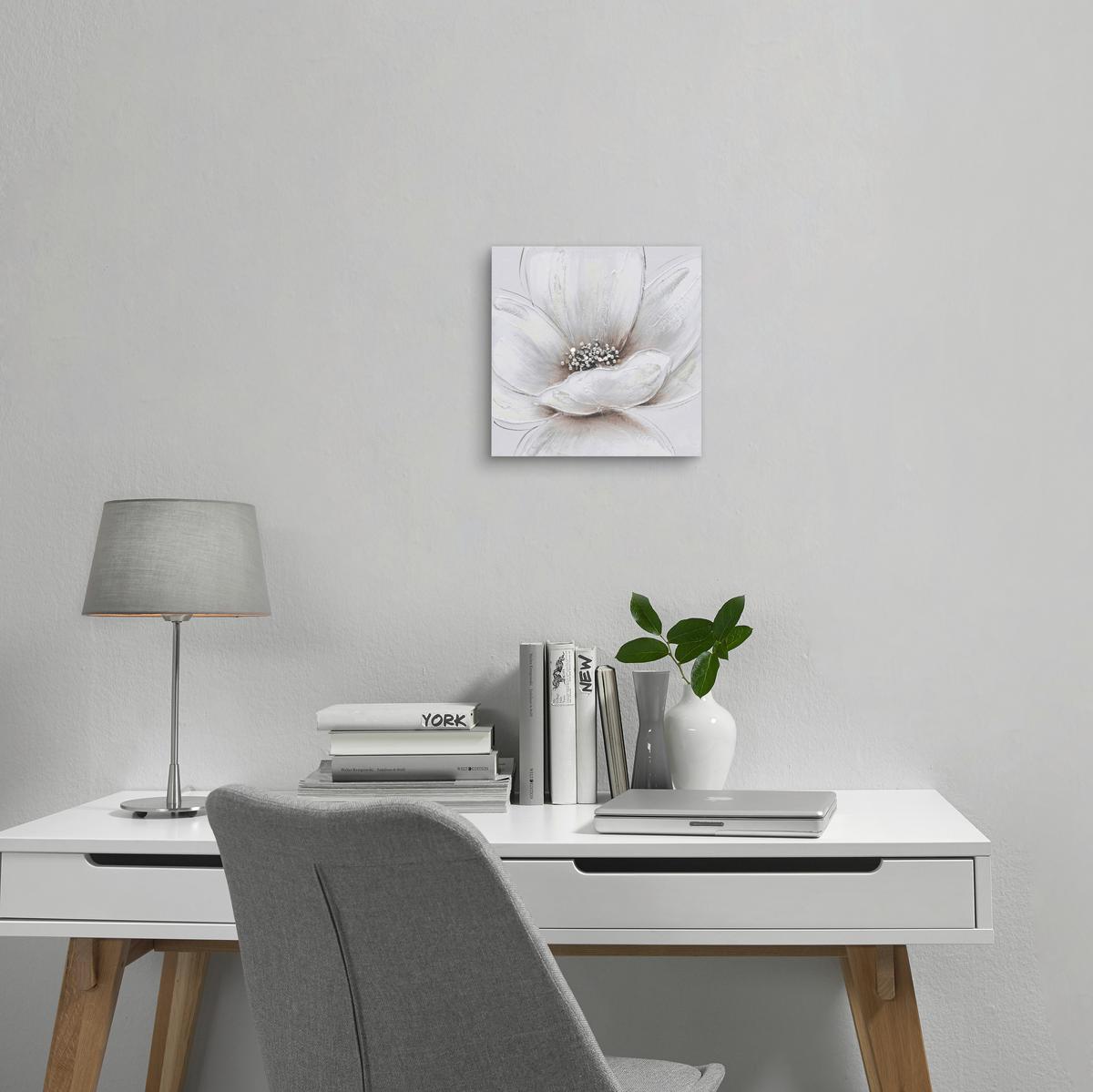 OBRAZ OLEJNY BD19B659A-2AA - jasnoszary/biały, Konventionell, tworzywo sztuczne/drewno (30/30cm) - Monee