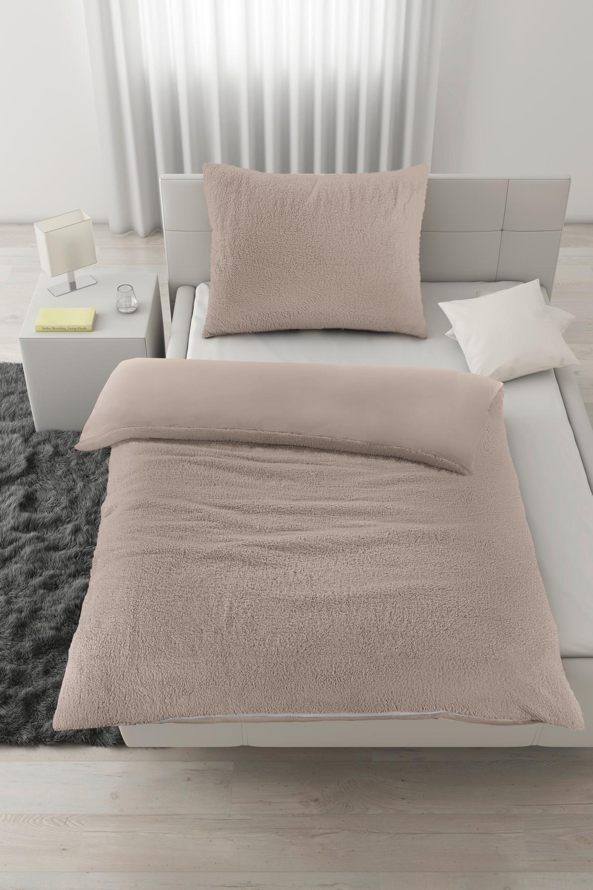 Ágyneműhuzat-garnitúra Teddy - homok, textil (140/200cm) - Modern Living
