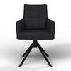 STOL MED ARMSTÖD MARIETTA - svart, Modern, metall/trä (60/92/67cm) - Bessagi Home