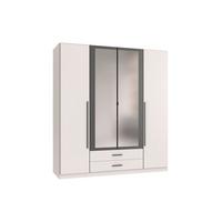 Drehtürenschrank Marburg Graphitfarben/Weiß - Graphitfarben/Weiß, KONVENTIONELL, Glas/Holzwerkstoff (180/199/58cm) - Mömax