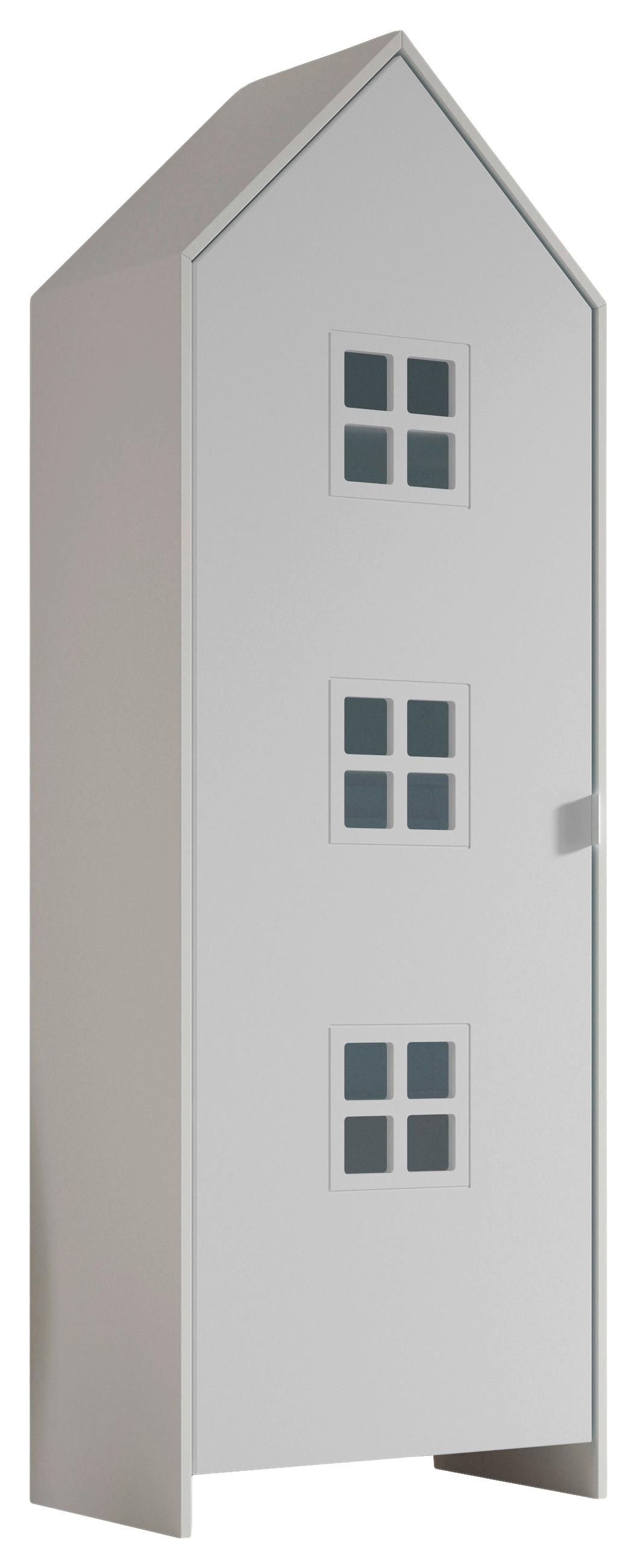 Kinderkleiderschrank Casami ca. 58x171x37 cm Weiß - Weiß, MODERN, Holzwerkstoff/Metall (57,6/171,3/37cm) - Vipack