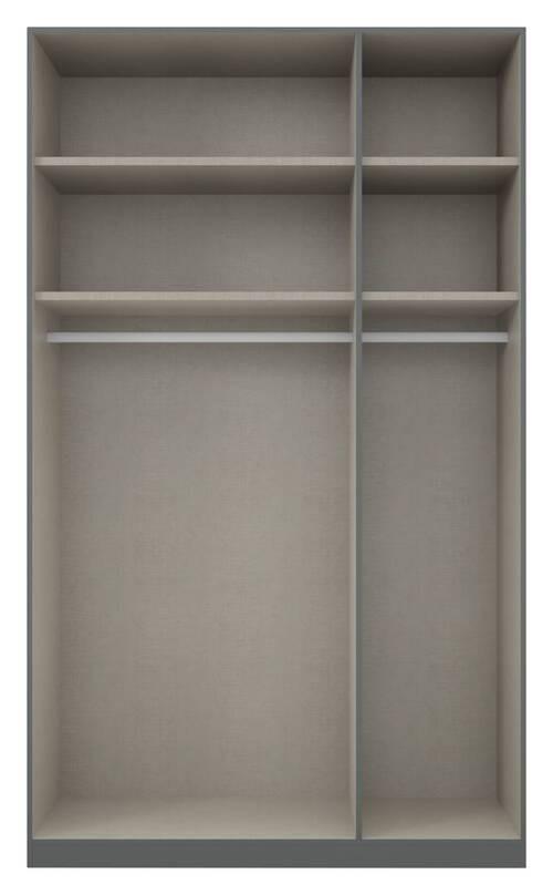 DULAP USI ROTATIVE ALABAMA - argintiu/gri, Modern, material pe bază de lemn (136/229/54cm) - Modern Living