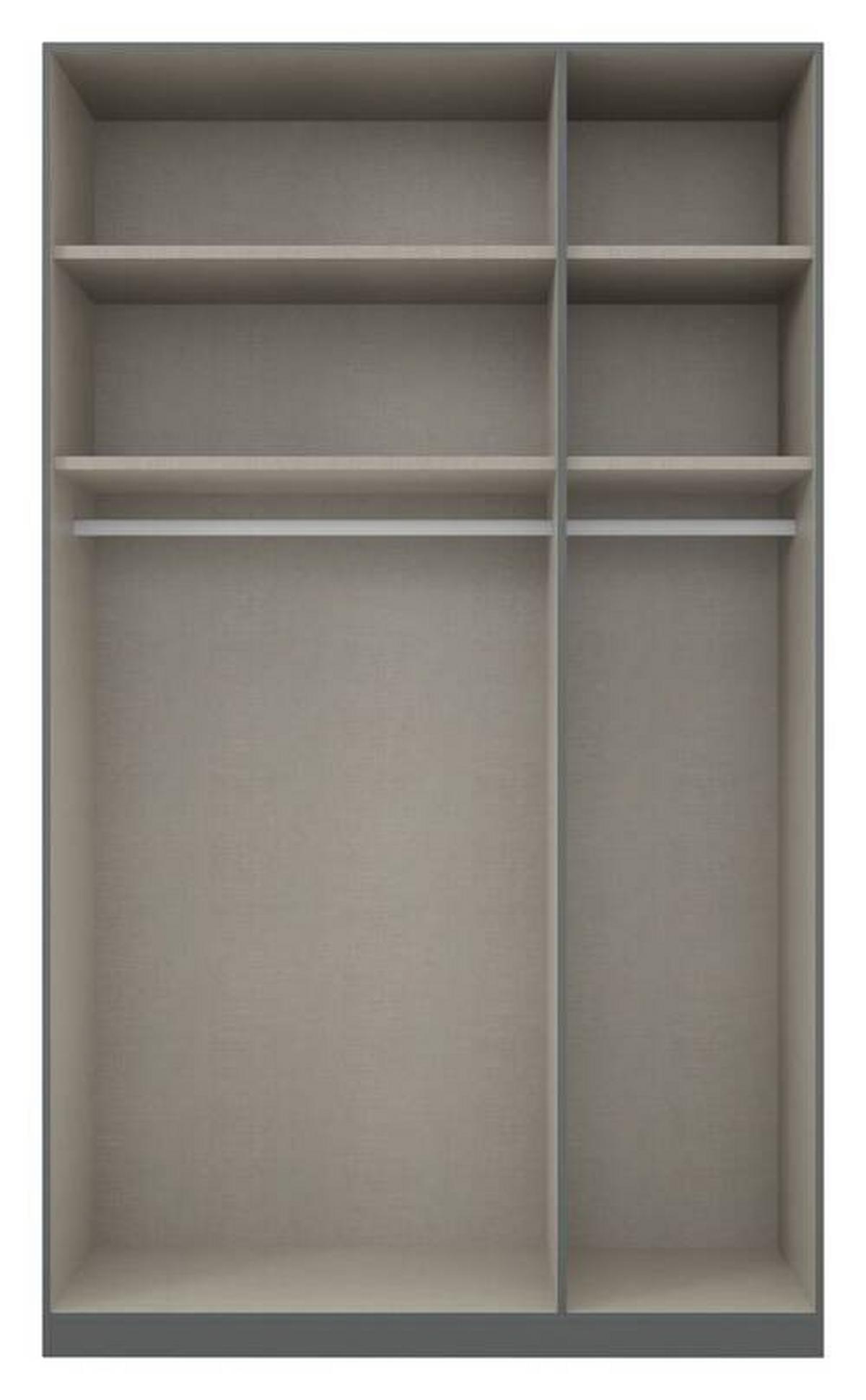 DULAP USI ROTATIVE ALABAMA - argintiu/gri, Modern, material pe bază de lemn (136/229/54cm) - Modern Living