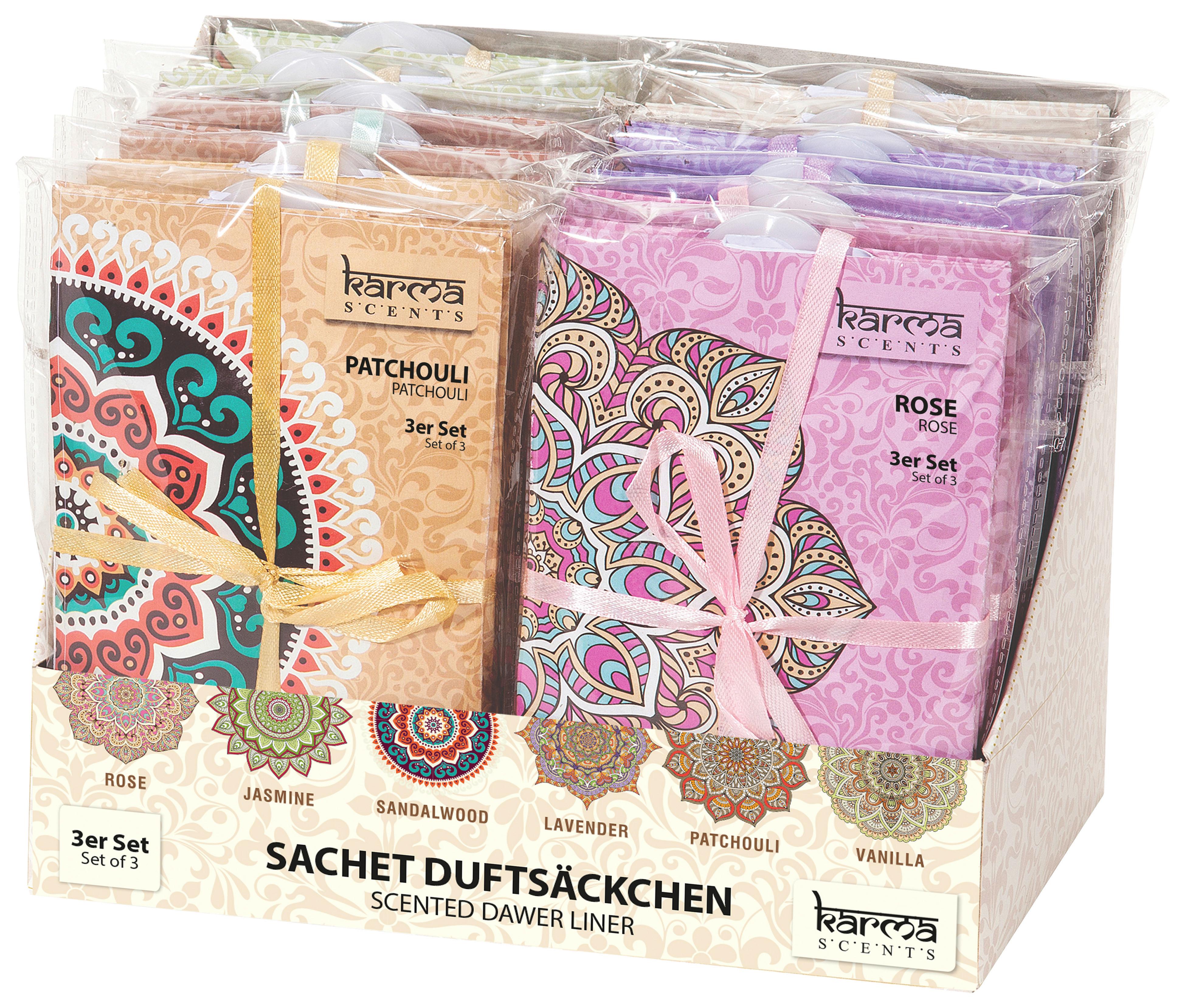 Duftsäckchen Karma diverse Düfte - Pink/Gelb, Basics, Papier (4,7/22/5cm)