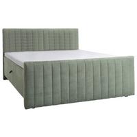 Box Ágy Raja - olívazöld/zöld, Modern, faalapú anyag/textil (160/200cm)