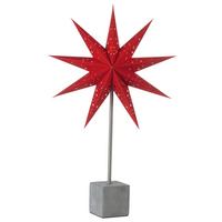 Dekostern Hard Tablestar Kirschrot max. 25 Watt - Kirschrot, Basics, Papier/Stein (17/35/58cm) - Markslöjd