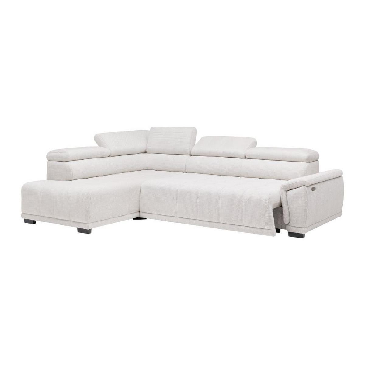 Kutna Garnitura Gremio - sivo-bijela/crna, Moderno, tekstil/plastika (206/283cm) - Modern Living
