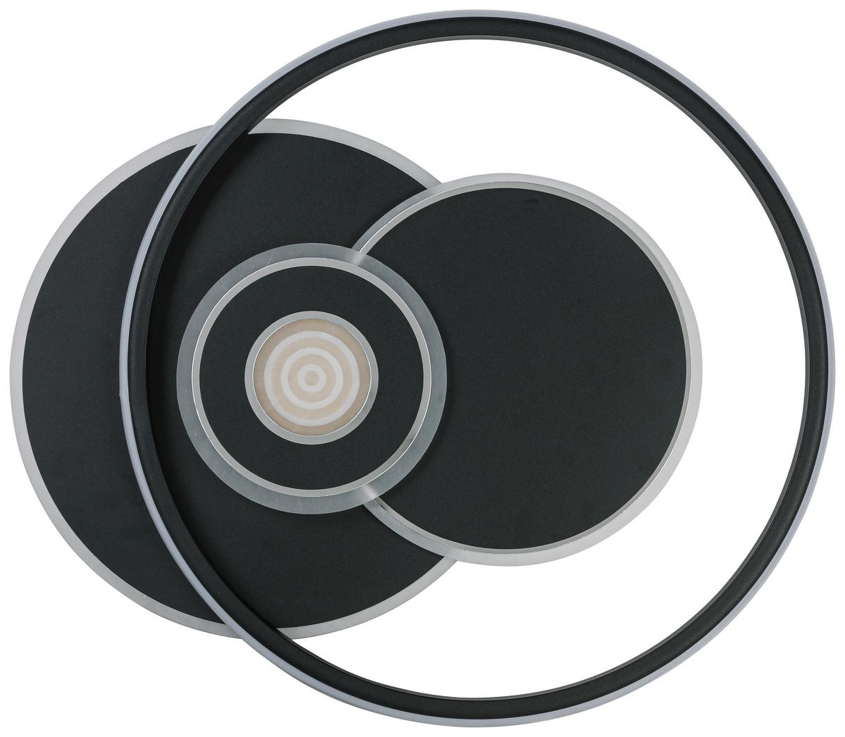 LAMPA SUFITOWA TAINA - czarny/biały, Trend, tworzywo sztuczne/metal (50/42,5/6,5cm) - Novel