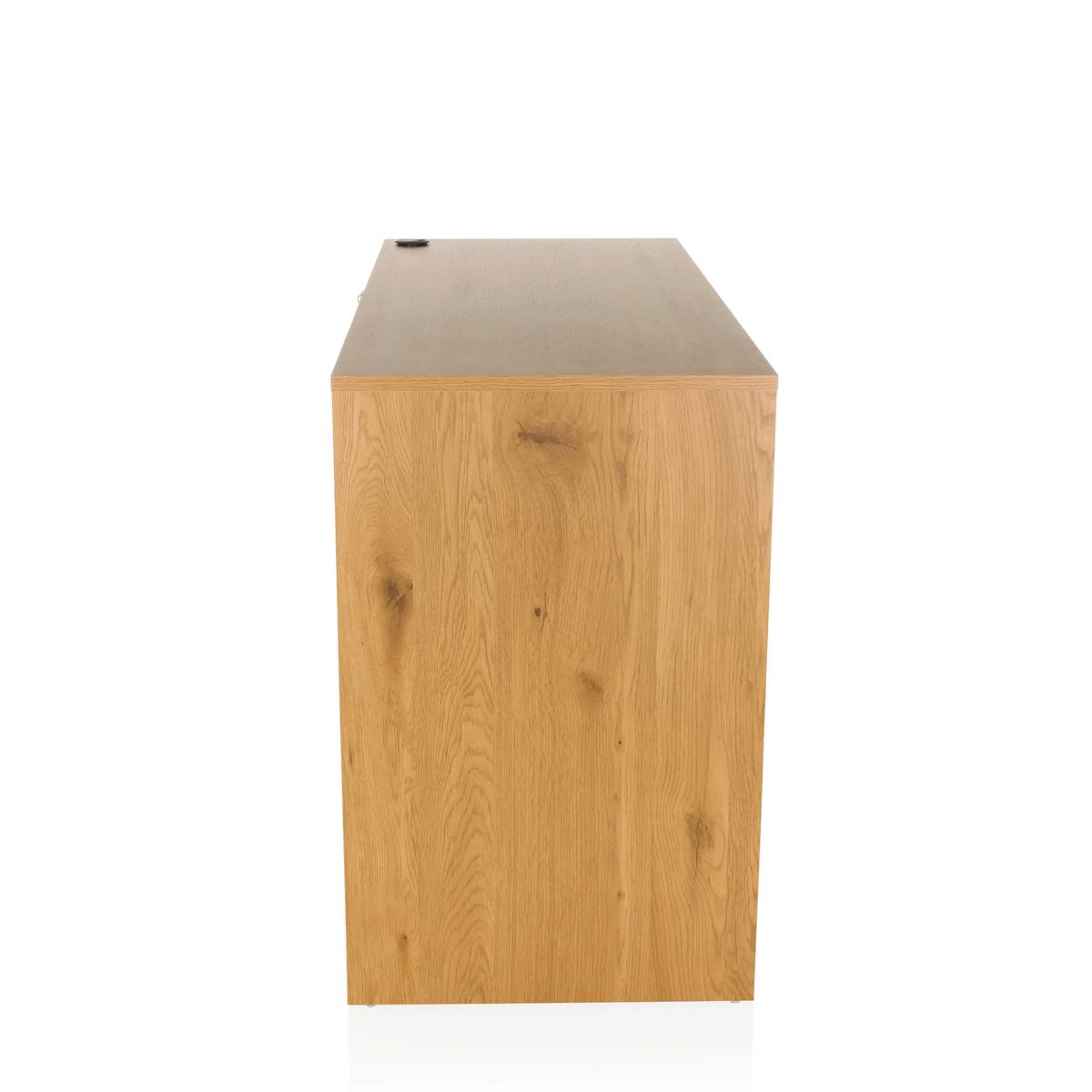 Pisalna Miza Berga, Bela, Barva Hrasta - barve hrasta/bela, Moderno, leseni material (120/50/78cm) - MID.YOU