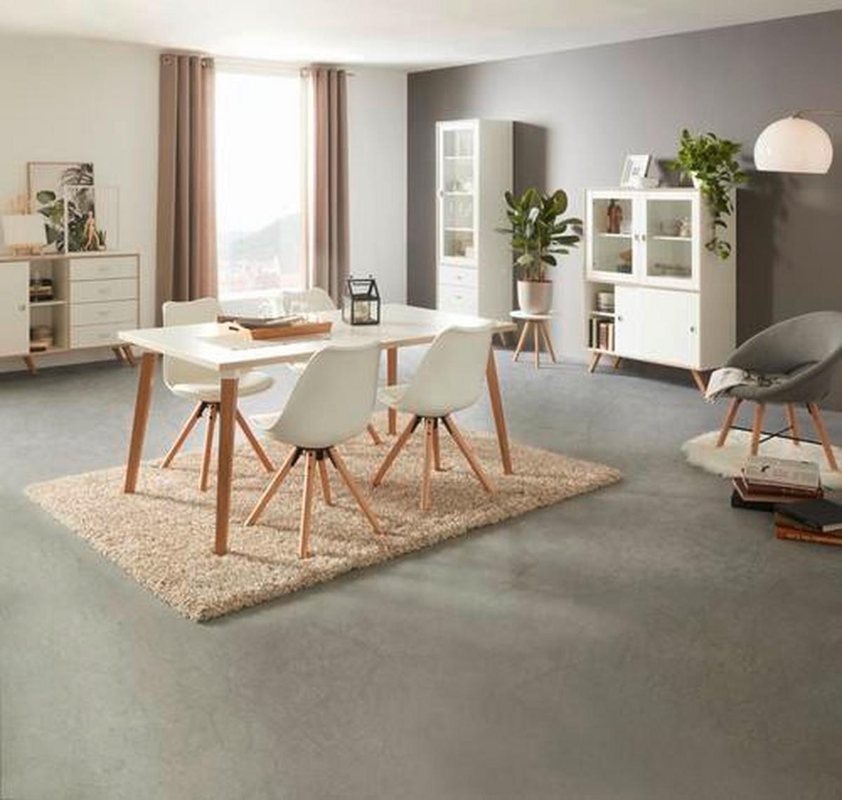 Vitrine in Weiss - Weiss/Silberfarben, Modern, Glas/Holzwerkstoff (56 /200/40 cm) - Mömax