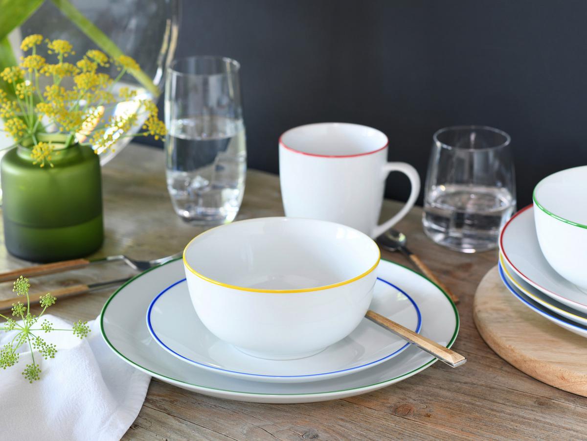 Kombinirani Servis Luna Color Line, 16-Delni - večbarvno, Basics, keramika - Creatable