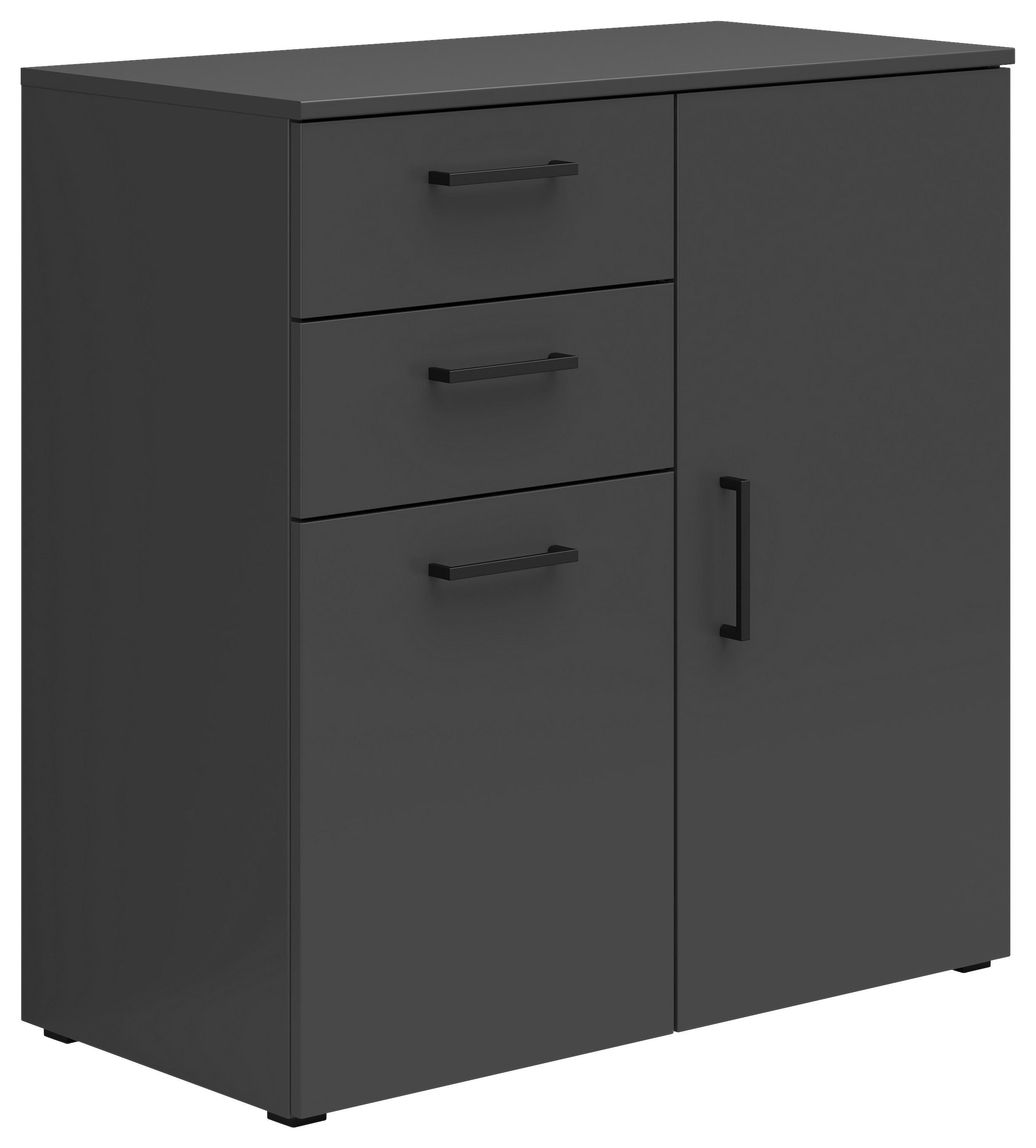 Kommode Multistauraum Graphitfarben - Anthrazit/Graphitfarben, Modern, Holzwerkstoff/Kunststoff (80/83/40cm) - Premium Living