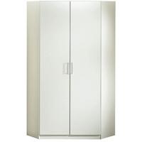 SZAFA NAROŻNA OSAKA - biały/kolor aluminiowy, Konventionell, materiał drewnopochodny/tworzywo sztuczne (95/198cm) - MID.YOU