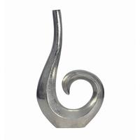 DEKOVASE DEKOVASE SPIRALE SILBER - Silberfarben, Design, Metall (26/47/8cm) - Livetastic