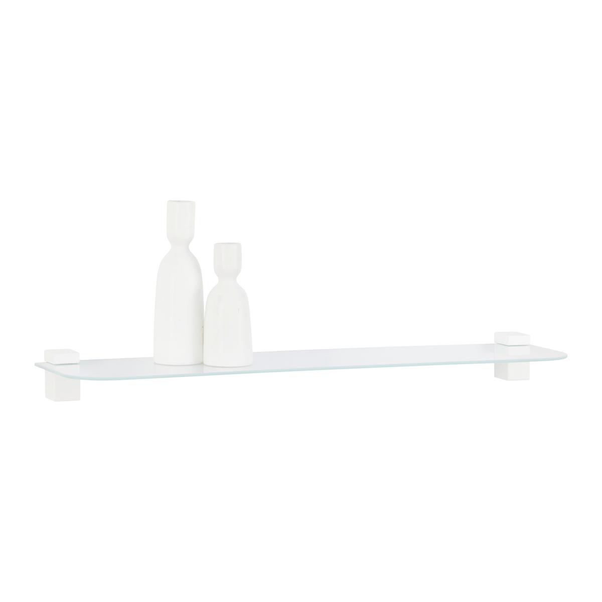 Glasablage Gerundet in Weiss - Weiss, Glas (60/0,4/15cm) - Mömax