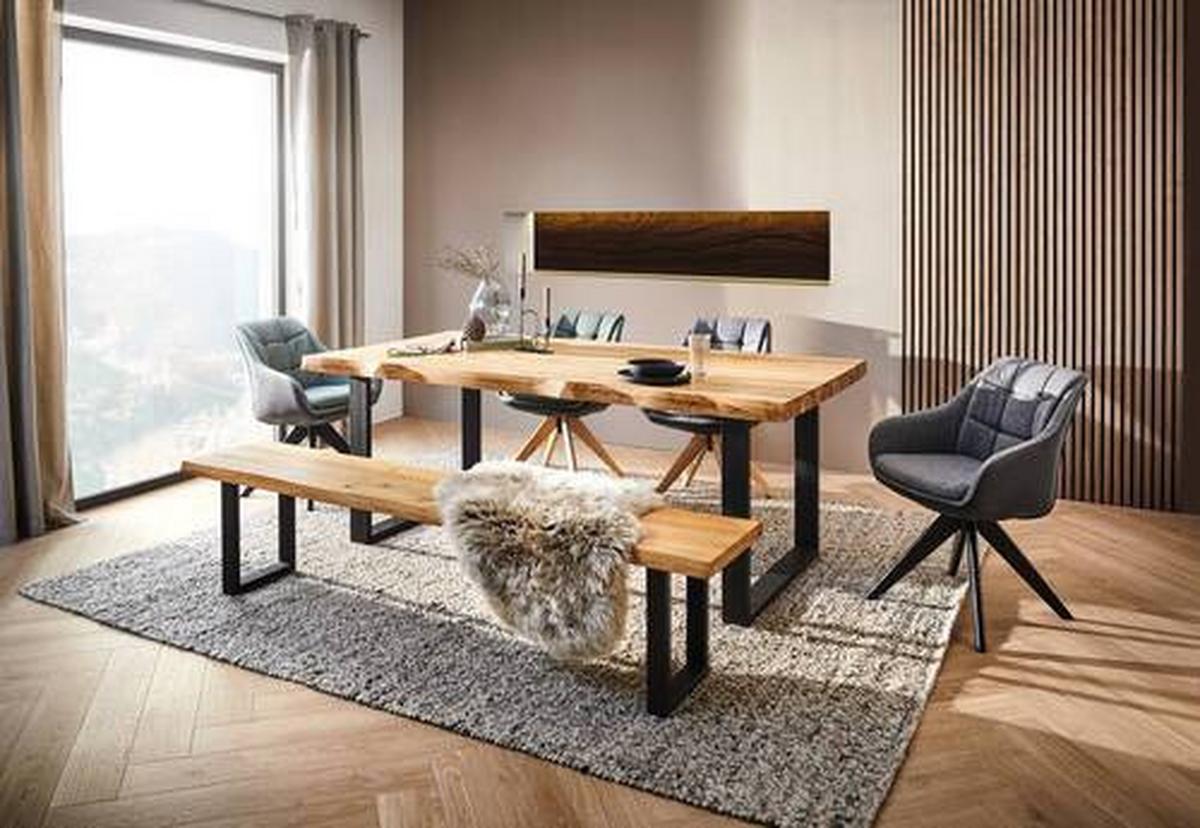 KRZESŁO Z PODŁOKIETNIKAMI FRESH - antracytowy/czarny, Konventionell, drewno/tkanina (57/83,5/60cm) - Landscape