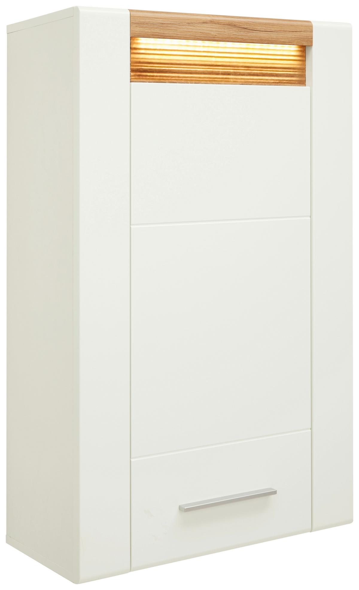 Viseča Omarica Leonardo - barve kroma/barve hrasta, Moderno, kovina/leseni material (60/98,5/30cm) - Mömax