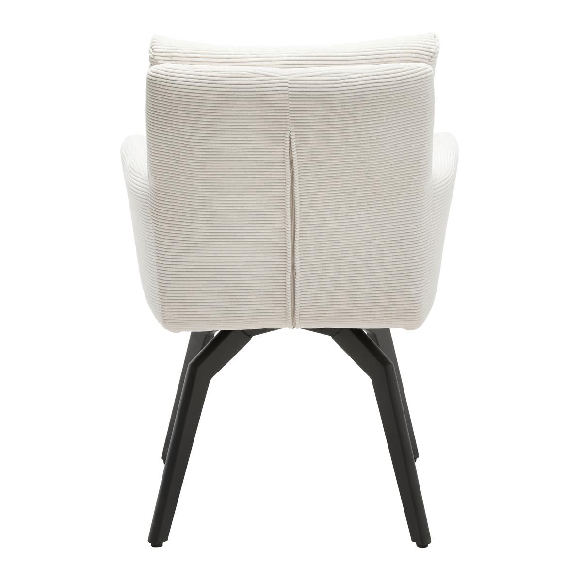 Karosszék Hanna - fekete/fehér, Modern, textil/fém (60/88/64cm) - Mömax