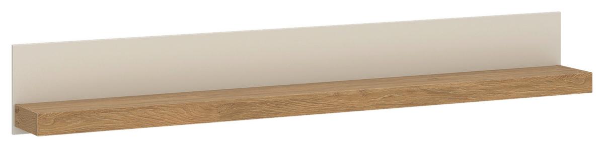 Zidna Polica Naxxar - kašmir/boje hrasta, Trend, drvni materijal (194/28/24,8cm) - Modern Living