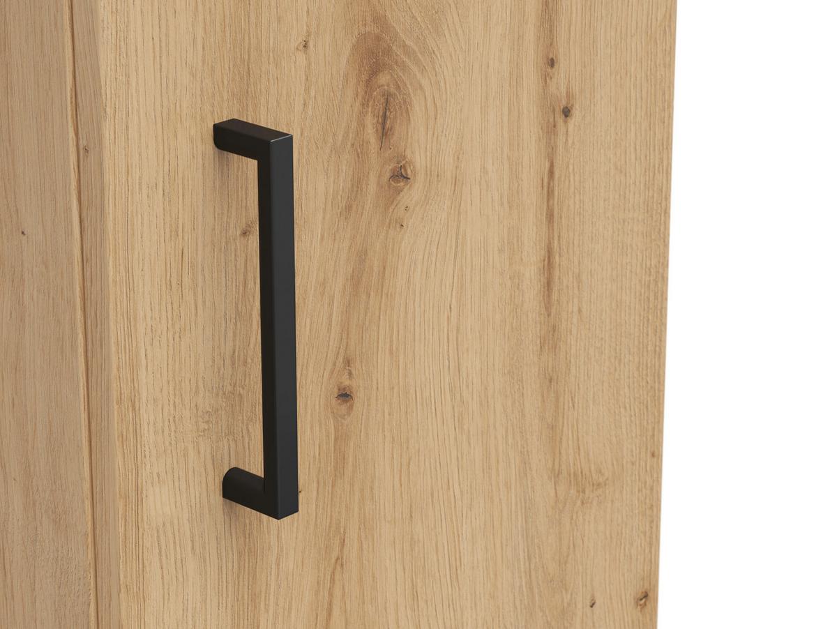 Schrank Multistauraum Eiche Artisan - Schwarz/Eiche Artisan, MODERN, Holzwerkstoff/Kunststoff (30/115/40cm) - Mömax