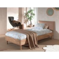 Bett FORREST Naturfarben ca. 90x200 cm Echtholz Eiche - Eichefarben/Beige, MODERN, Holz/Textil (90/200cm) - Vipack