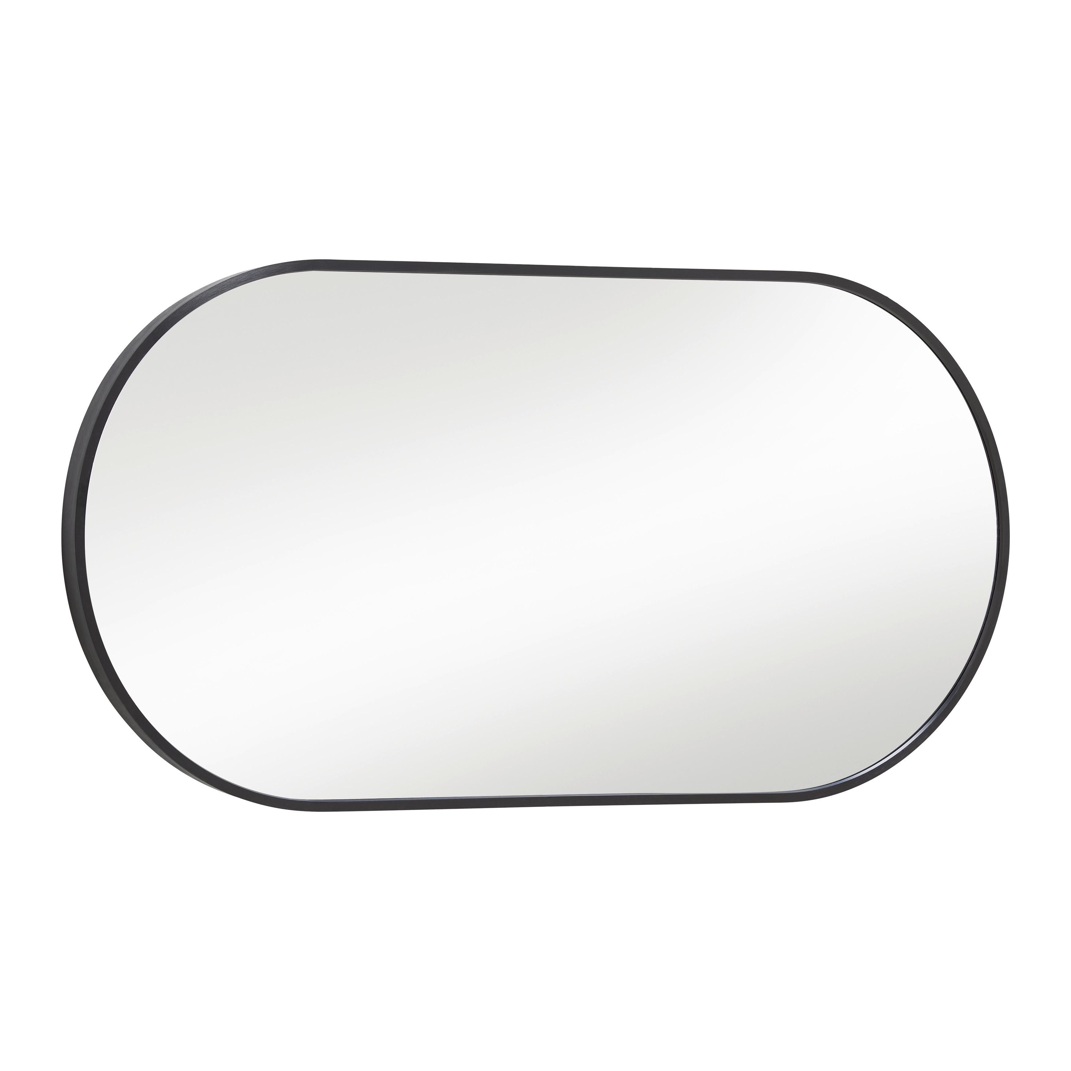 VÄGGSPEGEL BRITT -SB- - svart, Modern, metall/glas (40/80cm) - Mömax