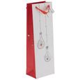 Geschenktasche Jana Rot/Weiß - Rot/Weiß, Papier (12/37/8cm)
