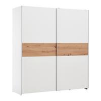 Schwebetürenschrank Weiss/eichefarben - Weiss/Eichefarben, Konventionell, Holzwerkstoff/Kunststoff (170,3/190,5/61,2cm) - Mömax